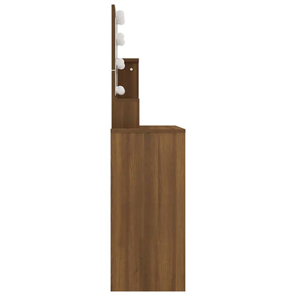 Dressing Table | Brown Oak | Engineered Wood | 86.5x35x136 cm