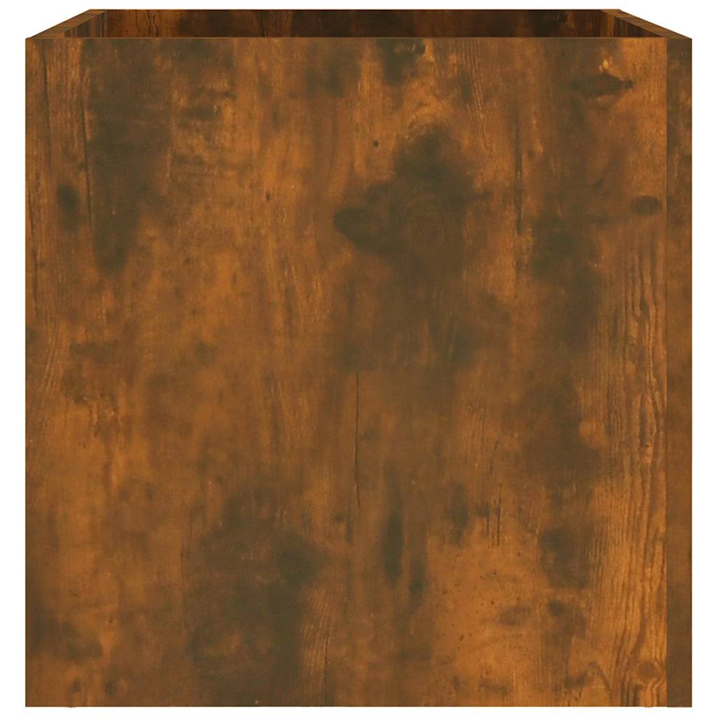 Planter Box Smoked Oak 15.7"x15.7"x15.7" Engineered Wood