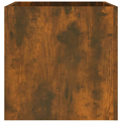 Planter Box Smoked Oak 15.7"x15.7"x15.7" Engineered Wood