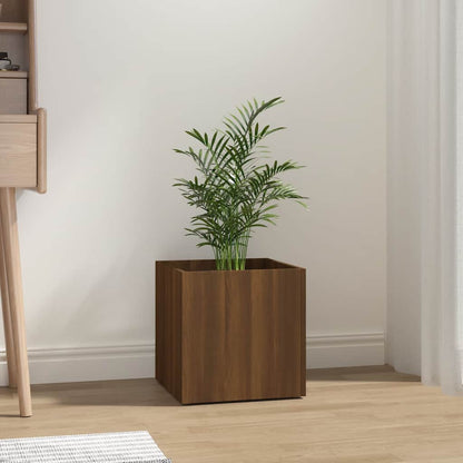 Planter Box Brown Oak 40x40x40 cm Engineered Wood