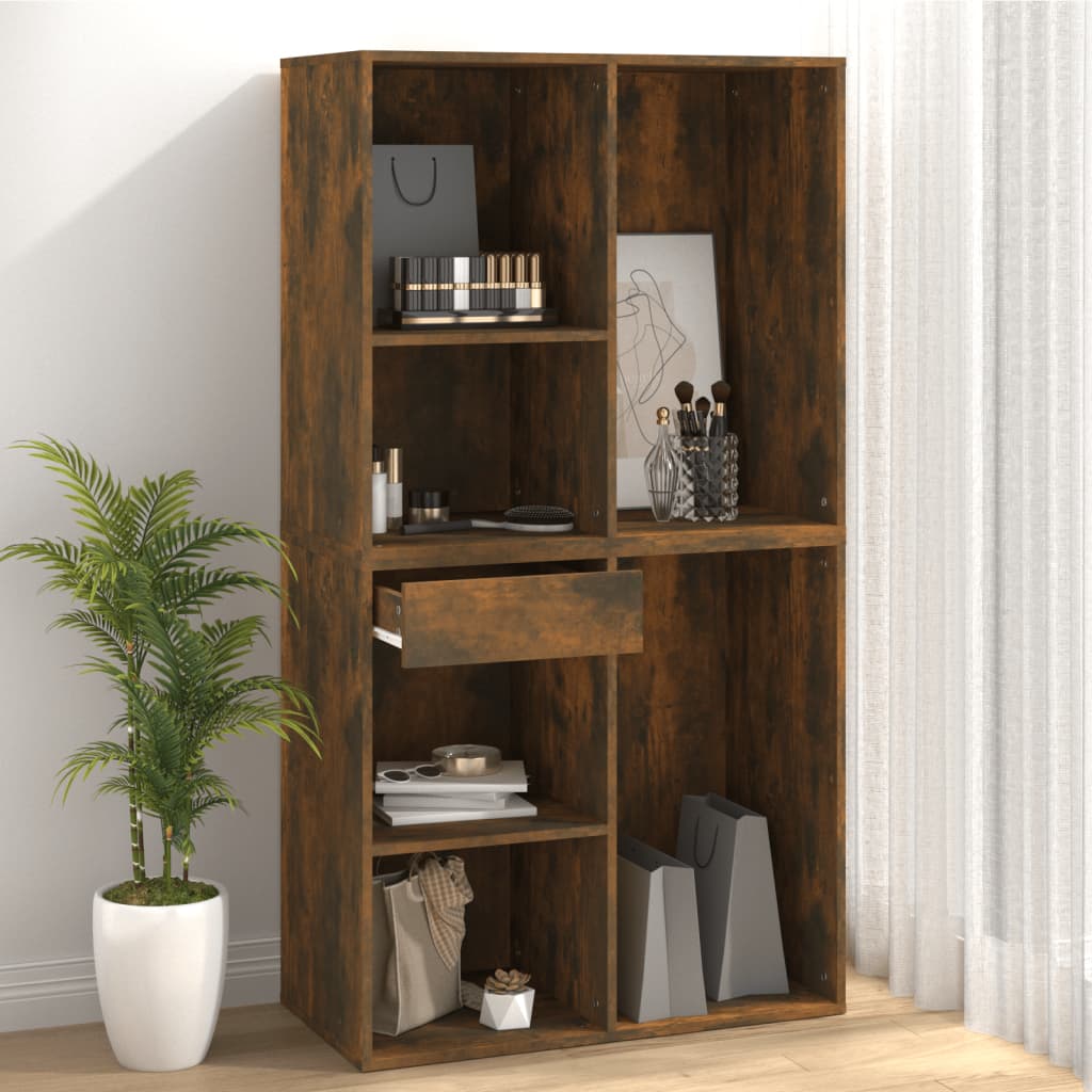 Cosmetic Cabinet | Smoked Oak | Engineered Wood | 80x40x75 cm