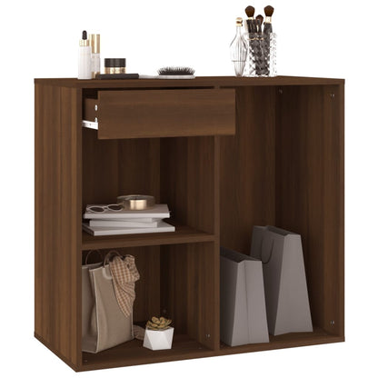 Cosmetic Cabinet Brown Oak 80x40x75 cm Engineered Wood