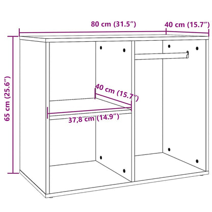 Dressing Cabinet Smoked Oak 80x40x65 cm Engineered Wood