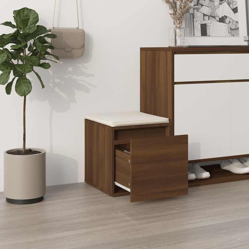 Box Drawer Brown Oak 40,5x40x40 cm Engineered Wood
