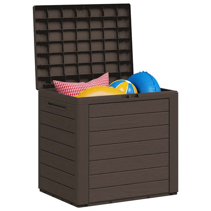 Garden Storage Box Brown 58.5x46x55 cm Polypropylene