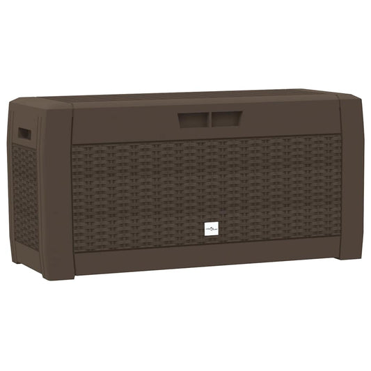 Garden Storage Box Brown 119x48x60 cm PP