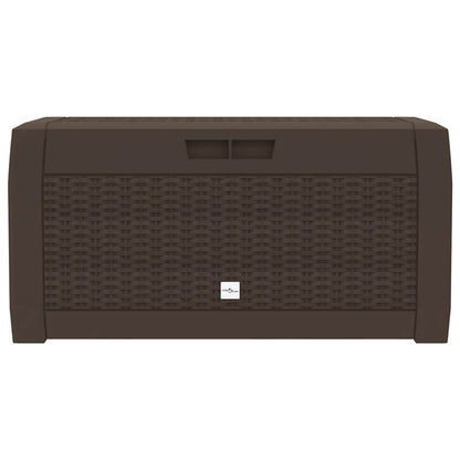 Garden Storage Box Brown 119x48x60 cm PP