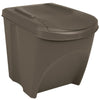 Stackable Garbage Bin Boxes 3 pcs Grey 75 L Polypropylene