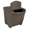 Stackable Garbage Bin Boxes 3 pcs Grey 75 L Polypropylene