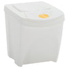Stackable Garbage Bin Boxes 4 pcs White 100 L Polypropylene