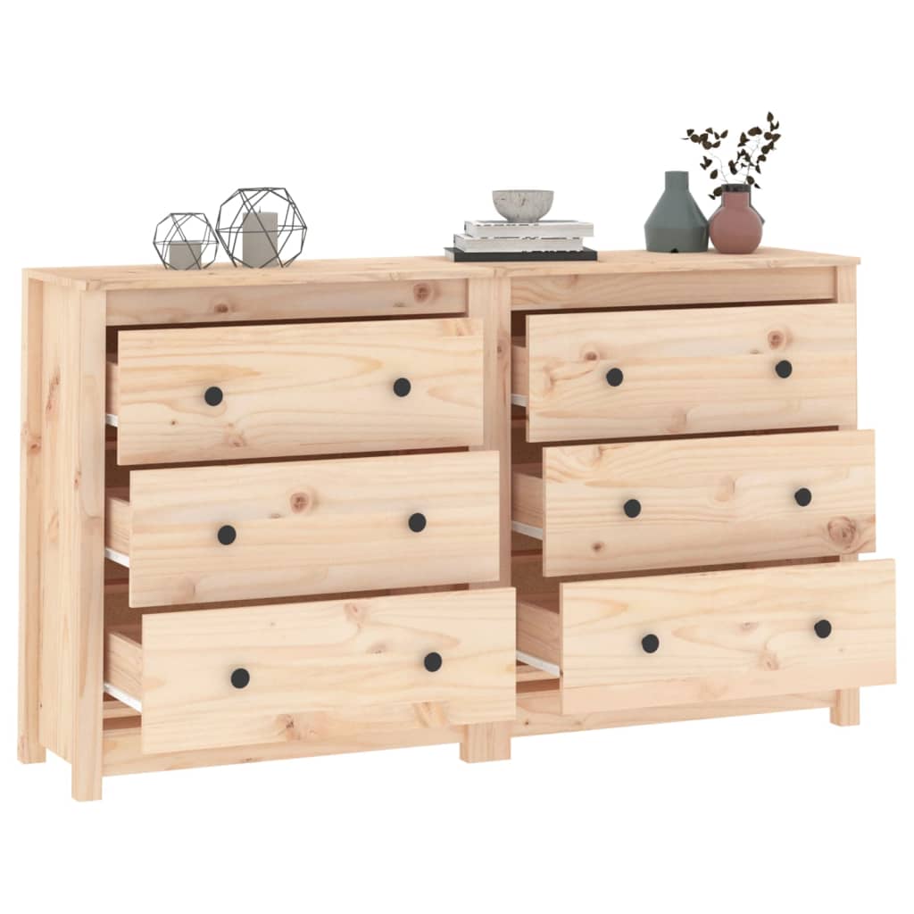 Sideboard 140x35x80 cm Solid Wood Pine