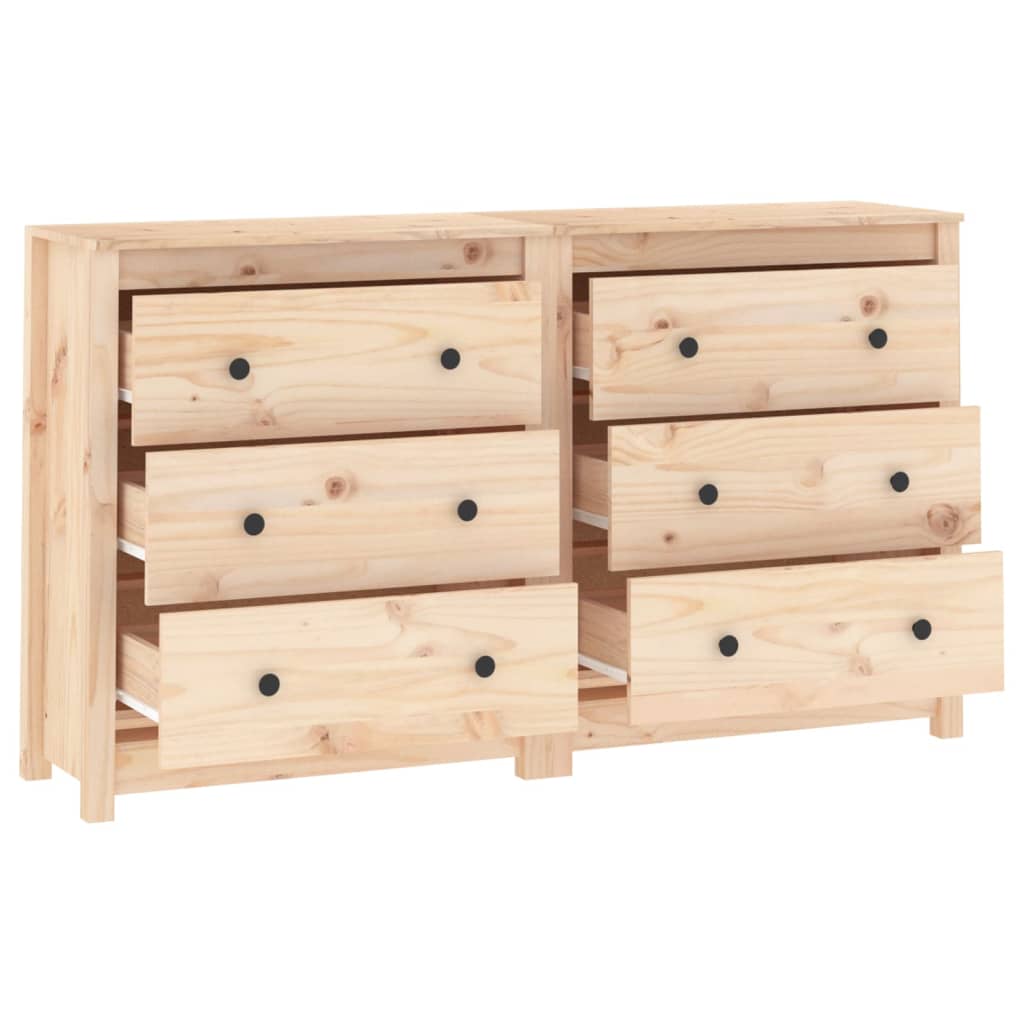 Sideboard 140x35x80 cm Solid Wood Pine
