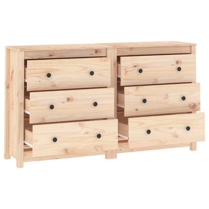 Sideboard 140x35x80 cm Solid Wood Pine