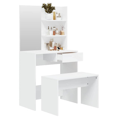 Dressing Table Set White 74.5x40x141 cm