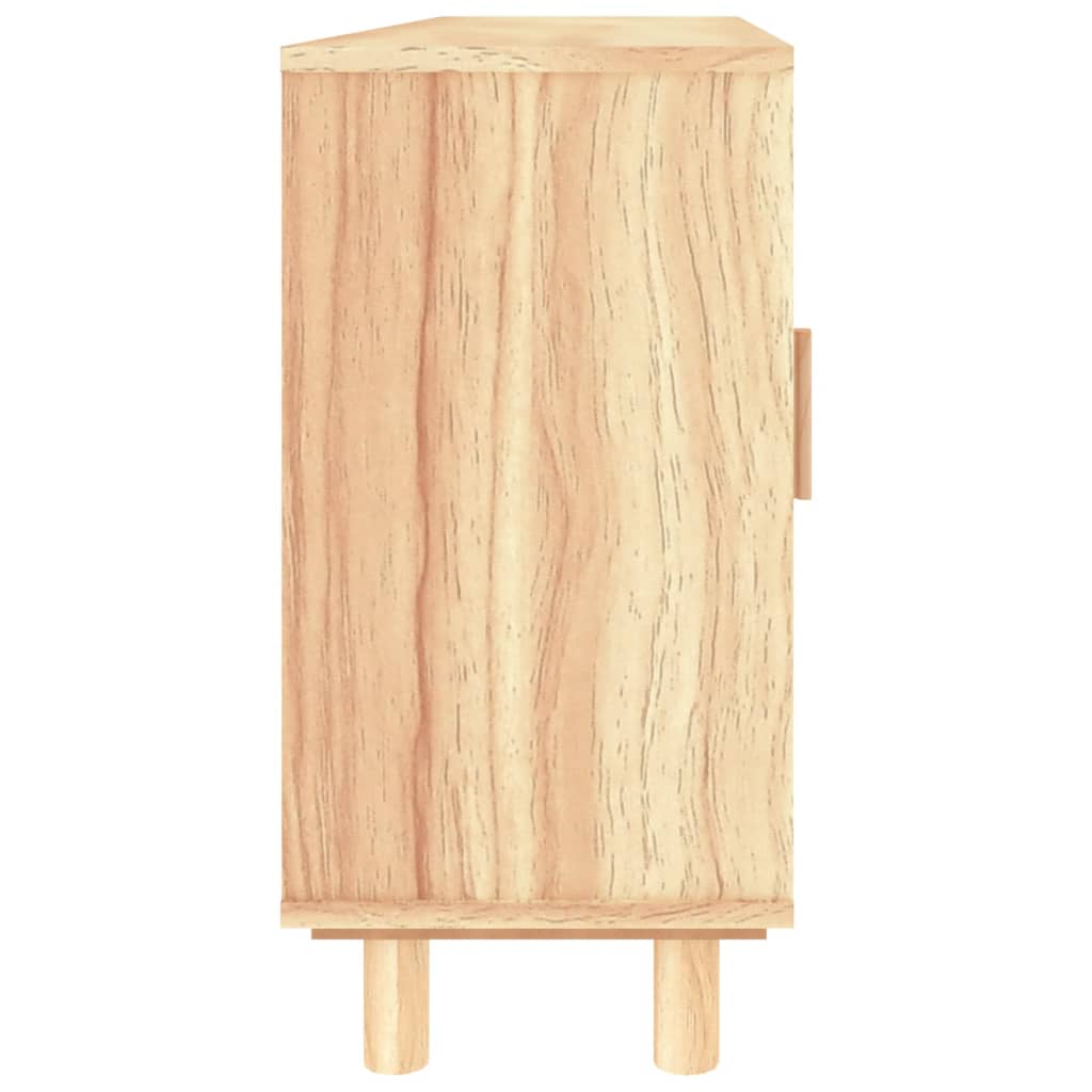 Sideboard Brown 105x30x60 cm Solid Wood Pine and Natural Rattan