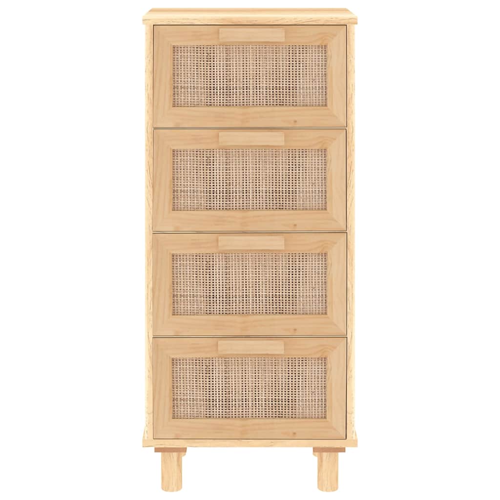 Sideboard | Brown | Engineered Wood, Solid Pine Wood, Natural Rattan