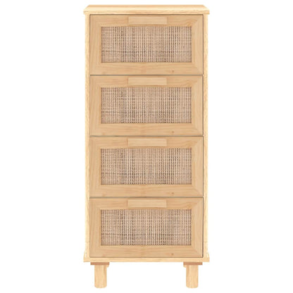 Sideboard | Brown | Engineered Wood, Solid Pine Wood, Natural Rattan