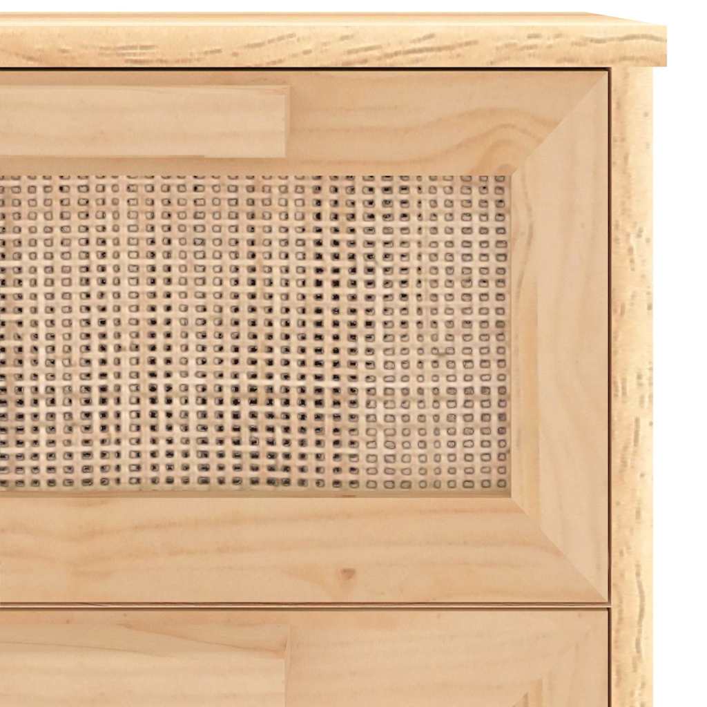 Sideboard | Brown | Engineered Wood, Solid Pine Wood, Natural Rattan