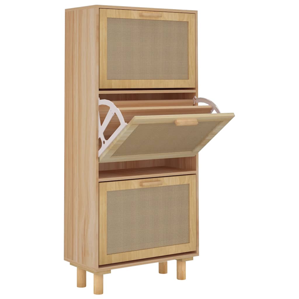 Shoe Cabinet | Brown | Engineered wood | 115 cm tall | Shoe Cabinet
