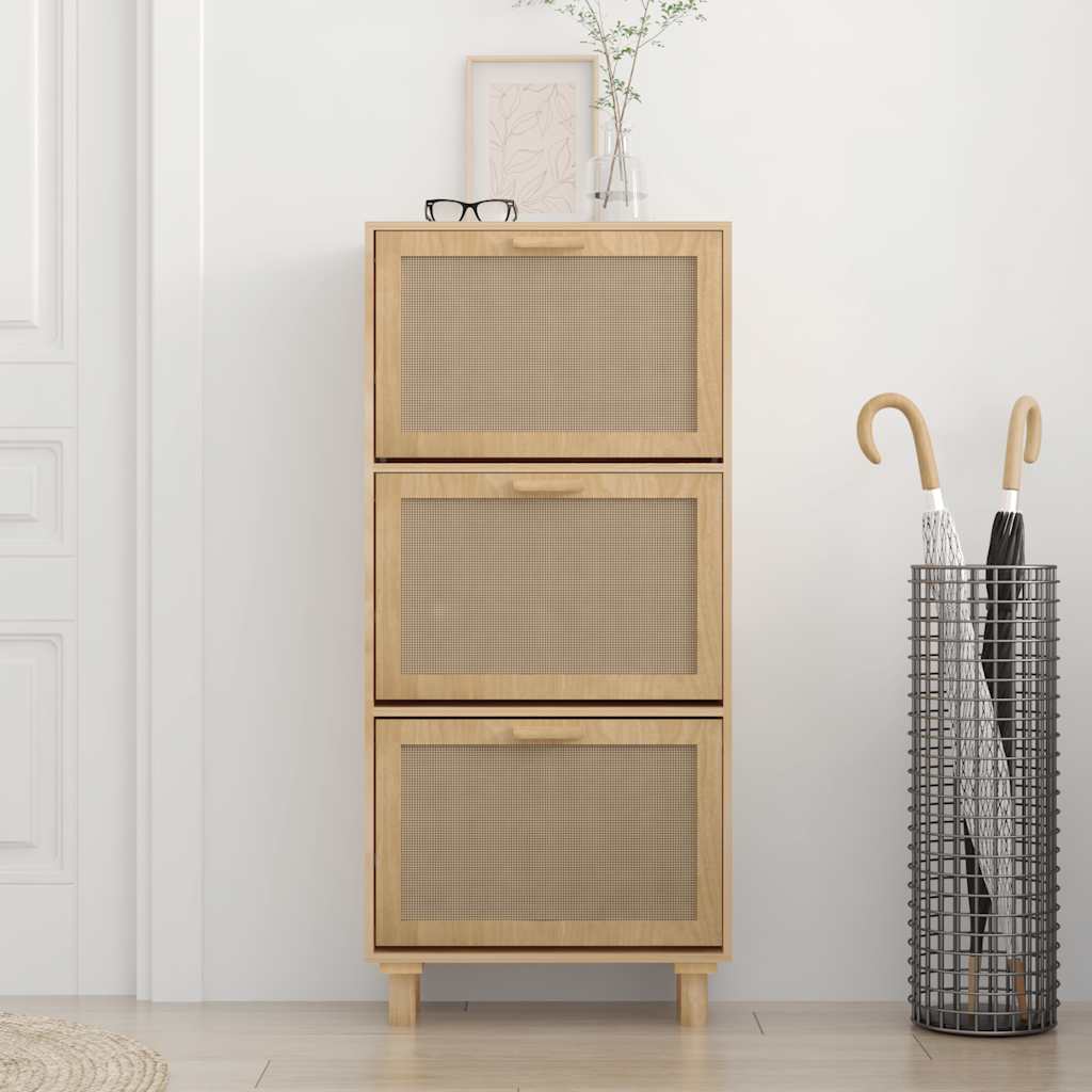 Shoe Cabinet | Brown | Engineered wood | 115 cm tall | Shoe Cabinet