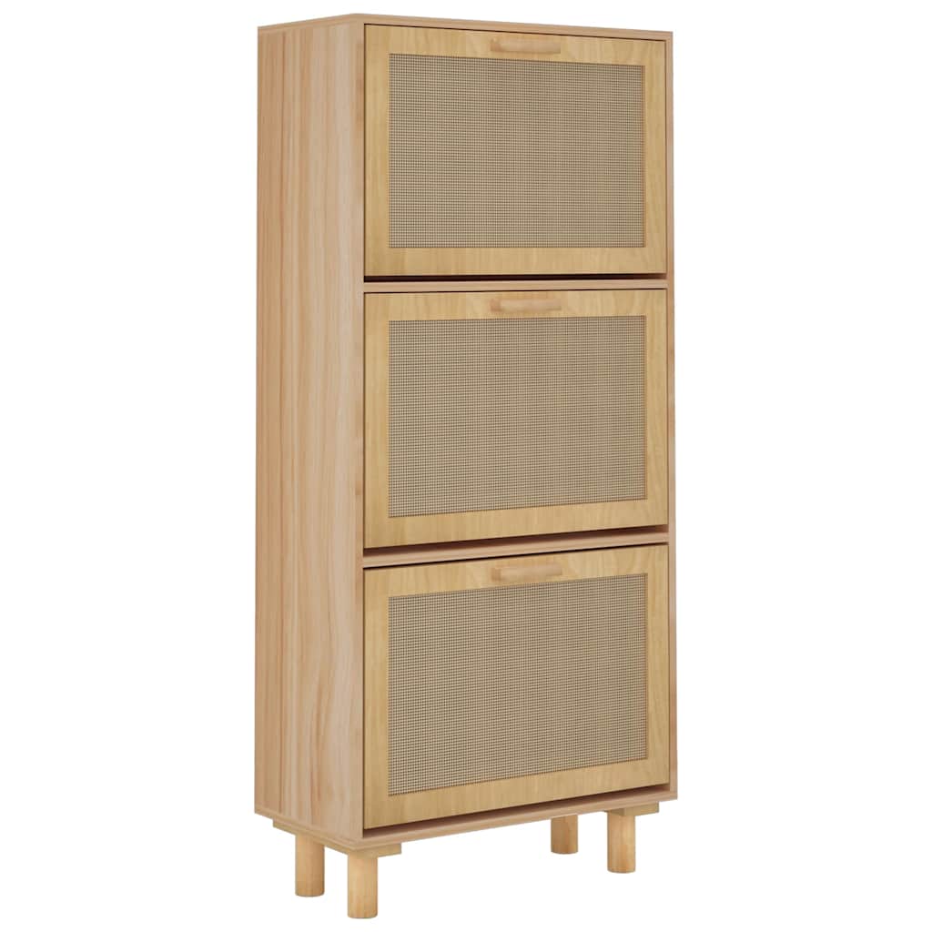 Shoe Cabinet | Brown | Engineered wood | 115 cm tall | Shoe Cabinet
