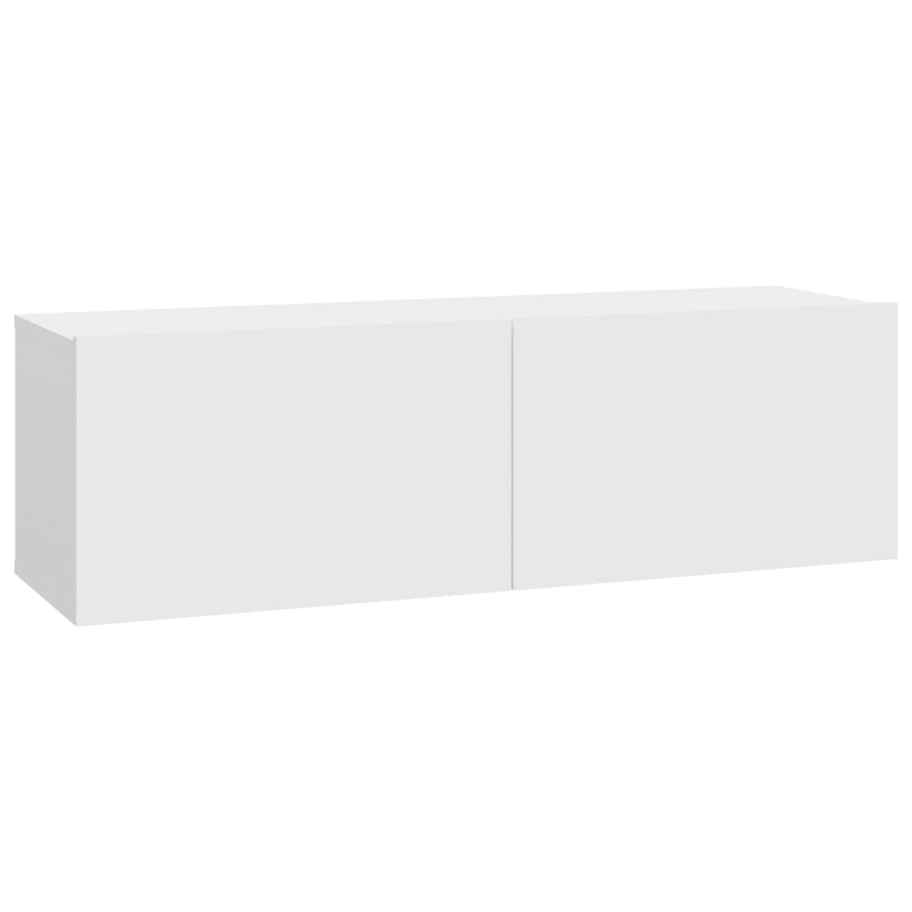 Wall TV Cabinets 4 pcs White 100x30x30 cm