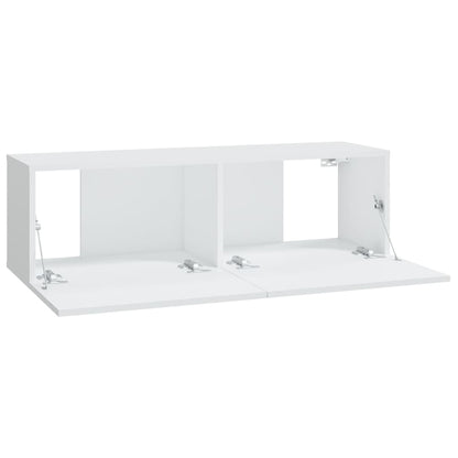 Wall TV Cabinets 4 pcs White 100x30x30 cm