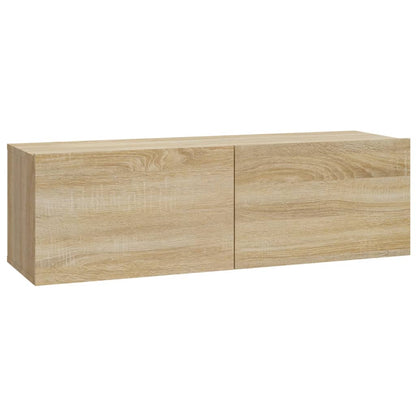 Wall TV Cabinets 4 pcs Sonoma Oak 100x30x30 cm