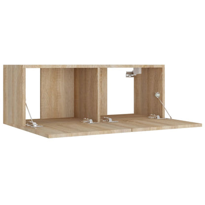 4 Piece TV Cabinet Set Sonoma Oak Engineered Wood