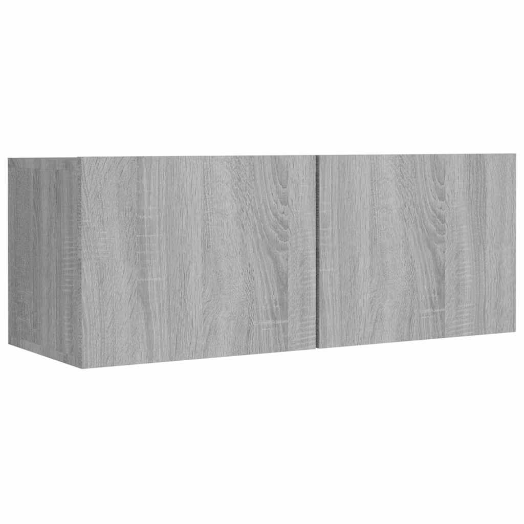 4 Piece TV Cabinet Set Grey Sonoma Engineered Wood