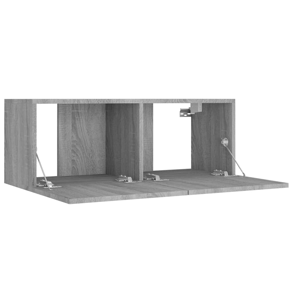 4 Piece TV Cabinet Set Grey Sonoma Engineered Wood