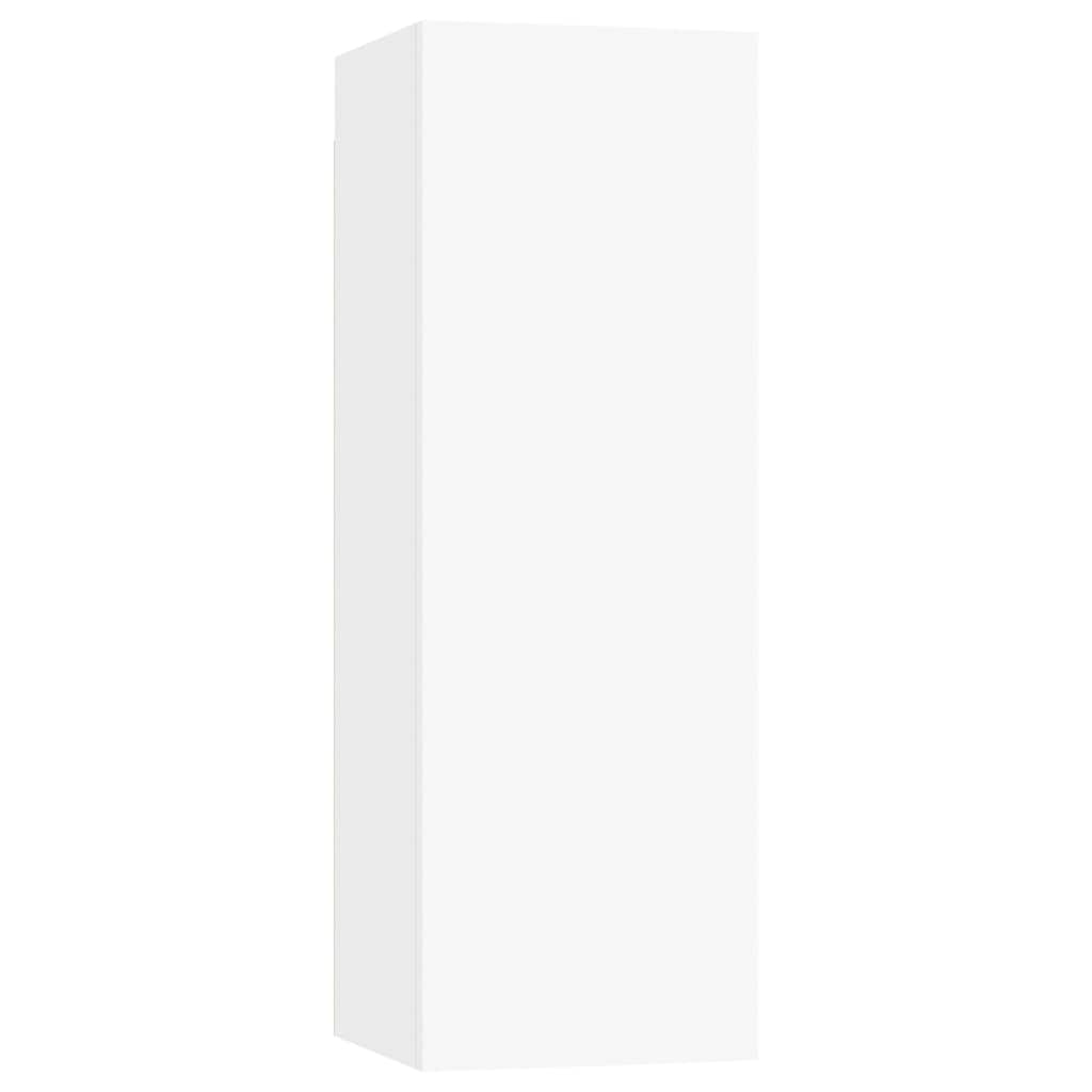 4 Piece TV Cabinet Set White Engineered Wood
