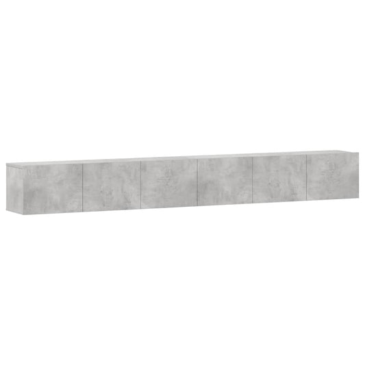 3 Piece TV Cabinet Set Concrete Grey Engineered Wood