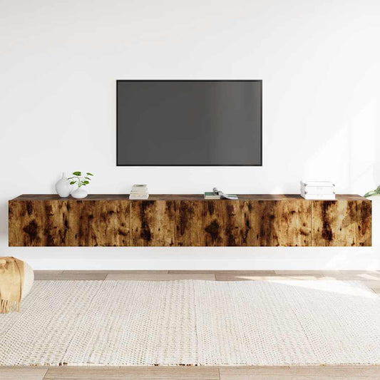 3 Piece TV Cabinet Set Smoked Oak Engineered Wood