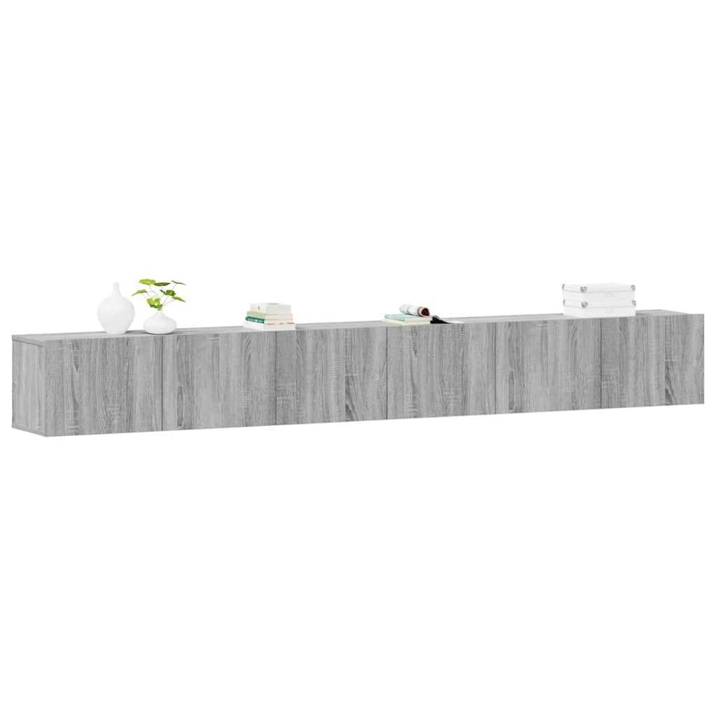 3 Piece TV Cabinet Set Grey Sonoma Engineered Wood