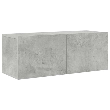 7 Piece TV Cabinet Set Concrete Grey Engineered Wood