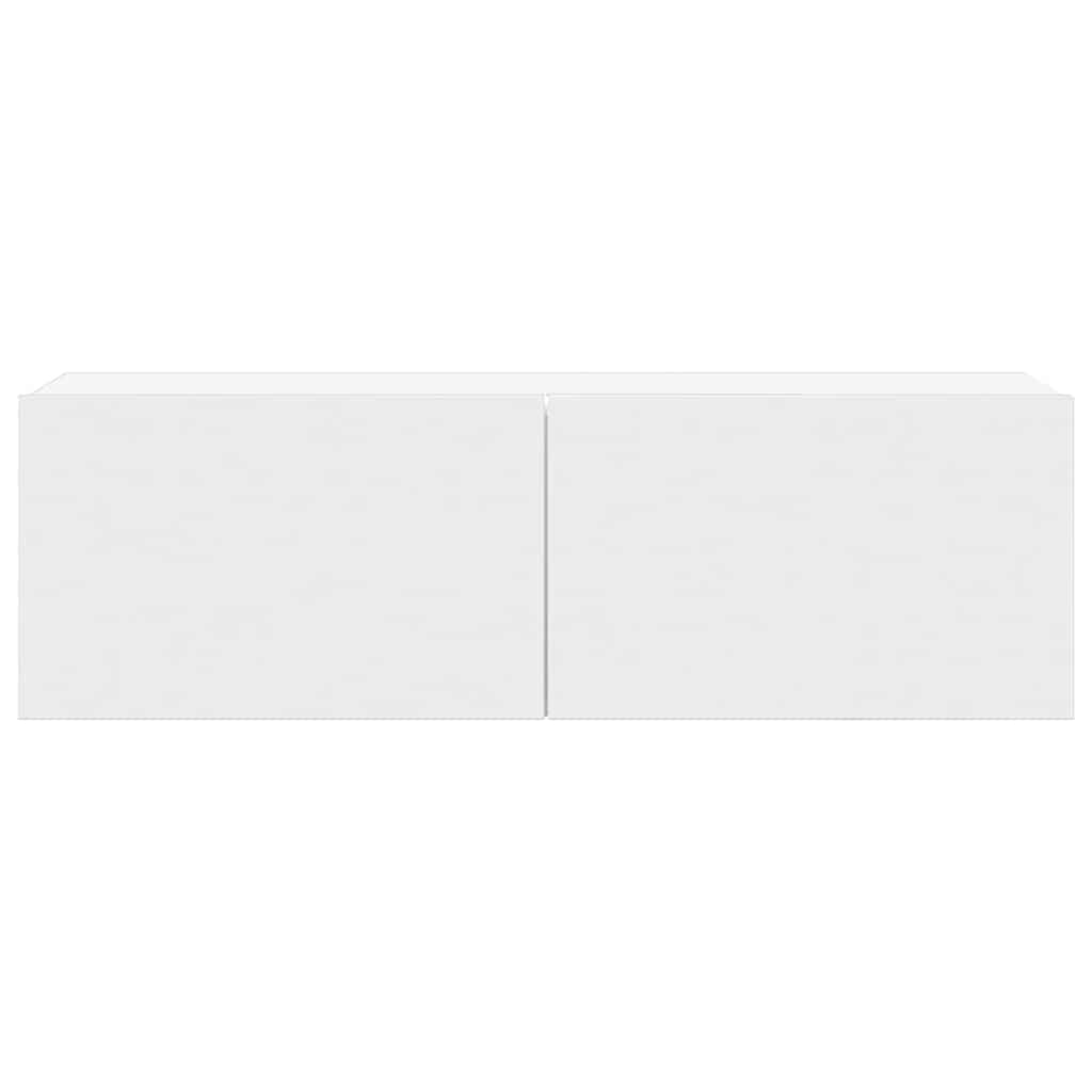 7 Piece TV Cabinet Set White Engineered Wood