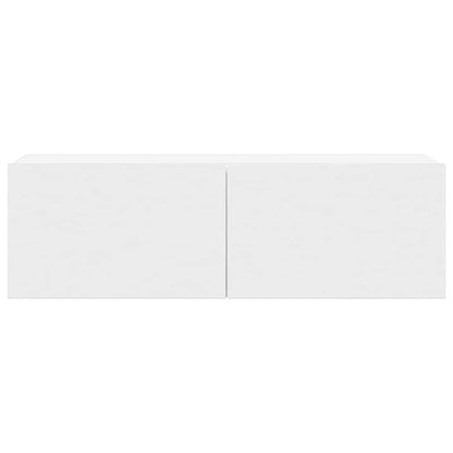 7 Piece TV Cabinet Set White Engineered Wood
