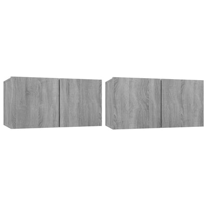 4 Piece TV Cabinet Set Grey Sonoma Engineered Wood