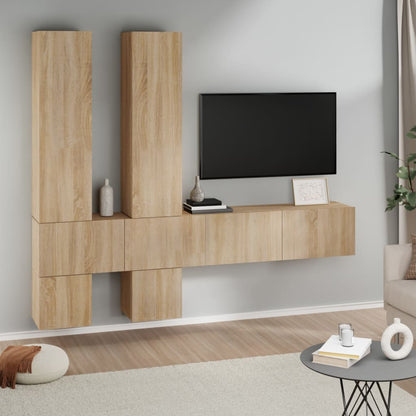 Wall-mounted TV Cabinet Sonoma Oak Engineered Wood