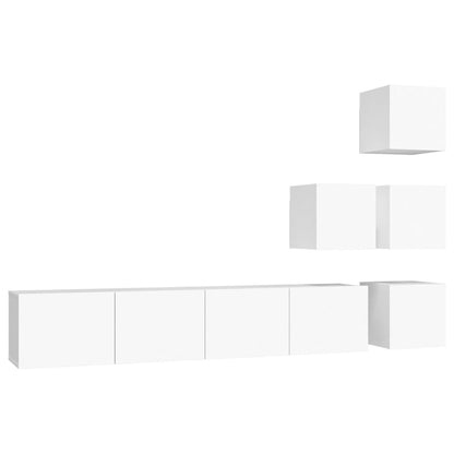 Wall-mounted TV Cabinet White Engineered Wood