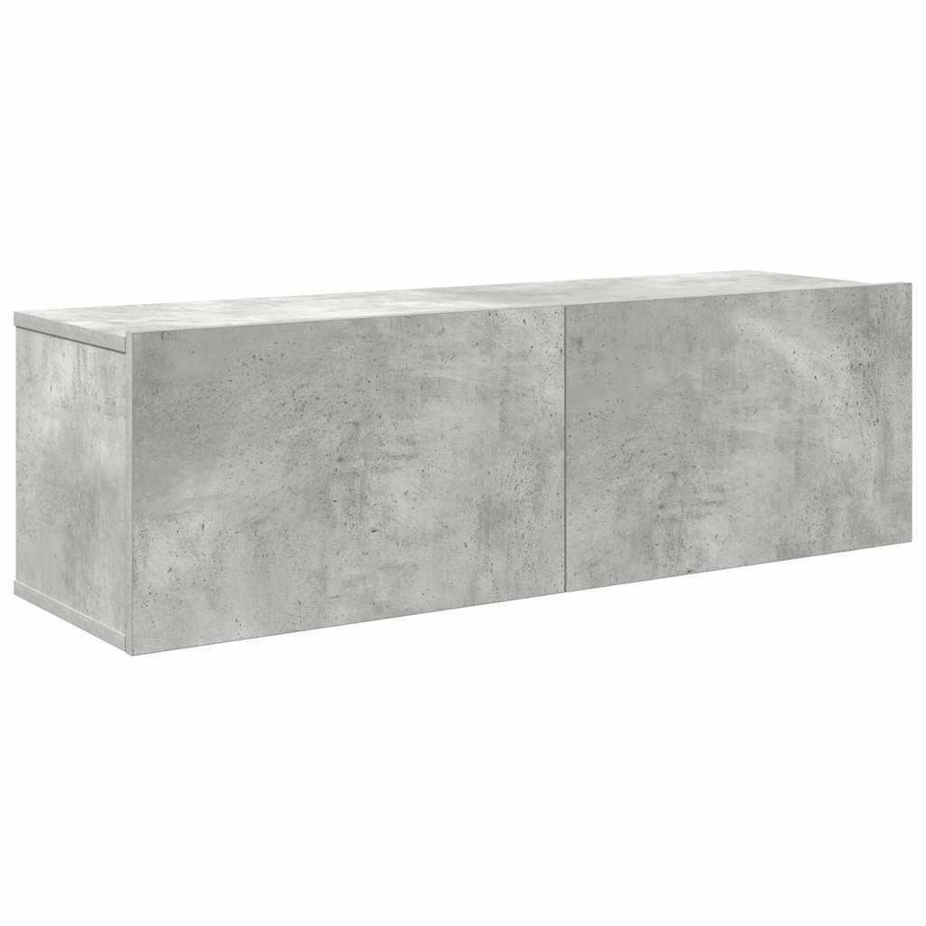 4 Piece TV Cabinet Set Concrete Grey Engineered Wood