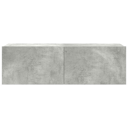 4 Piece TV Cabinet Set Concrete Grey Engineered Wood