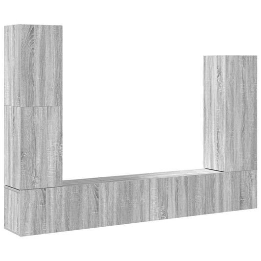 4 Piece TV Cabinet Set Grey Sonoma Engineered Wood