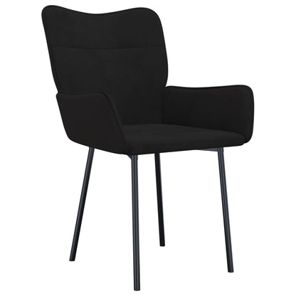 Dining Chairs 2 pcs Black Velvet