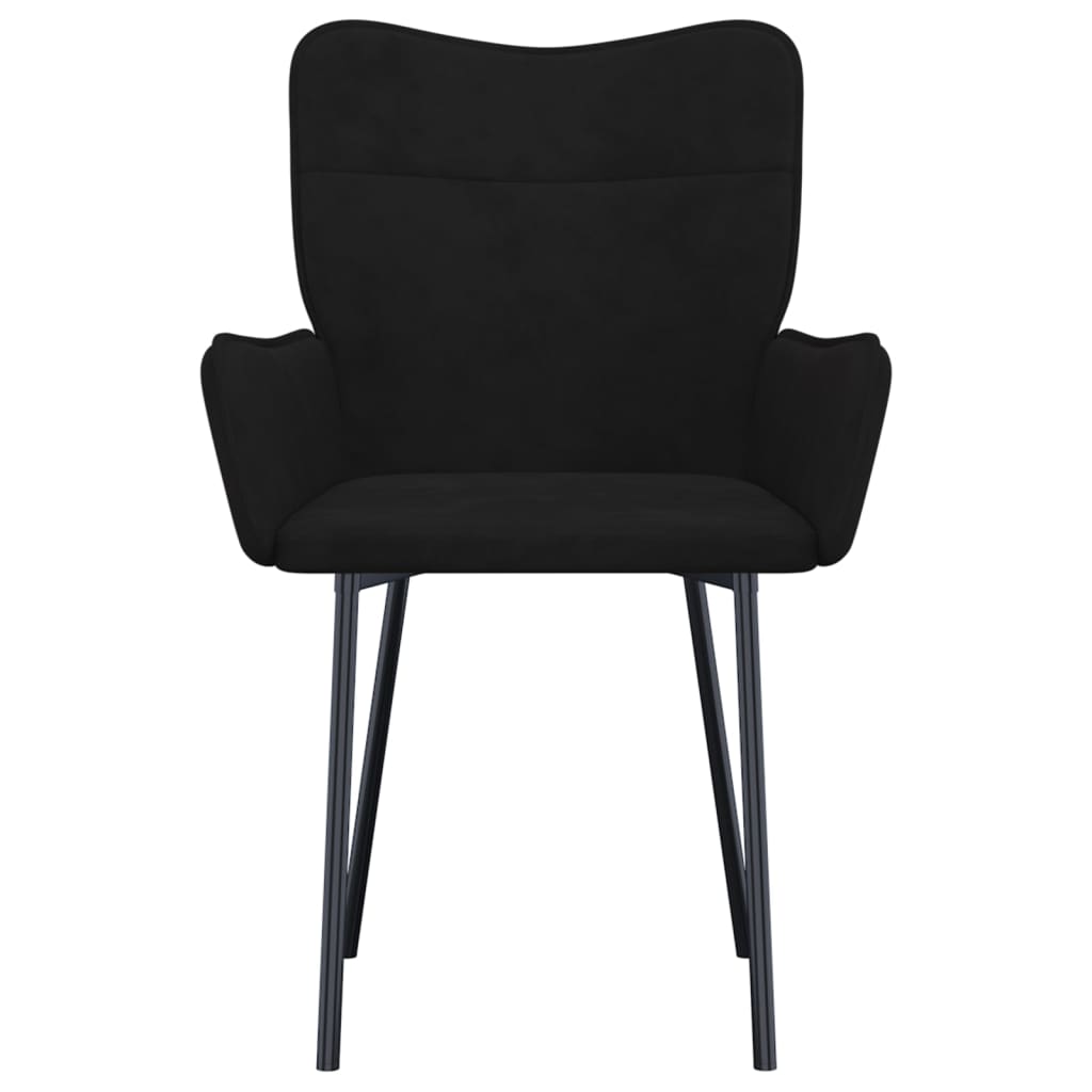 Dining Chairs 2 pcs Black Velvet
