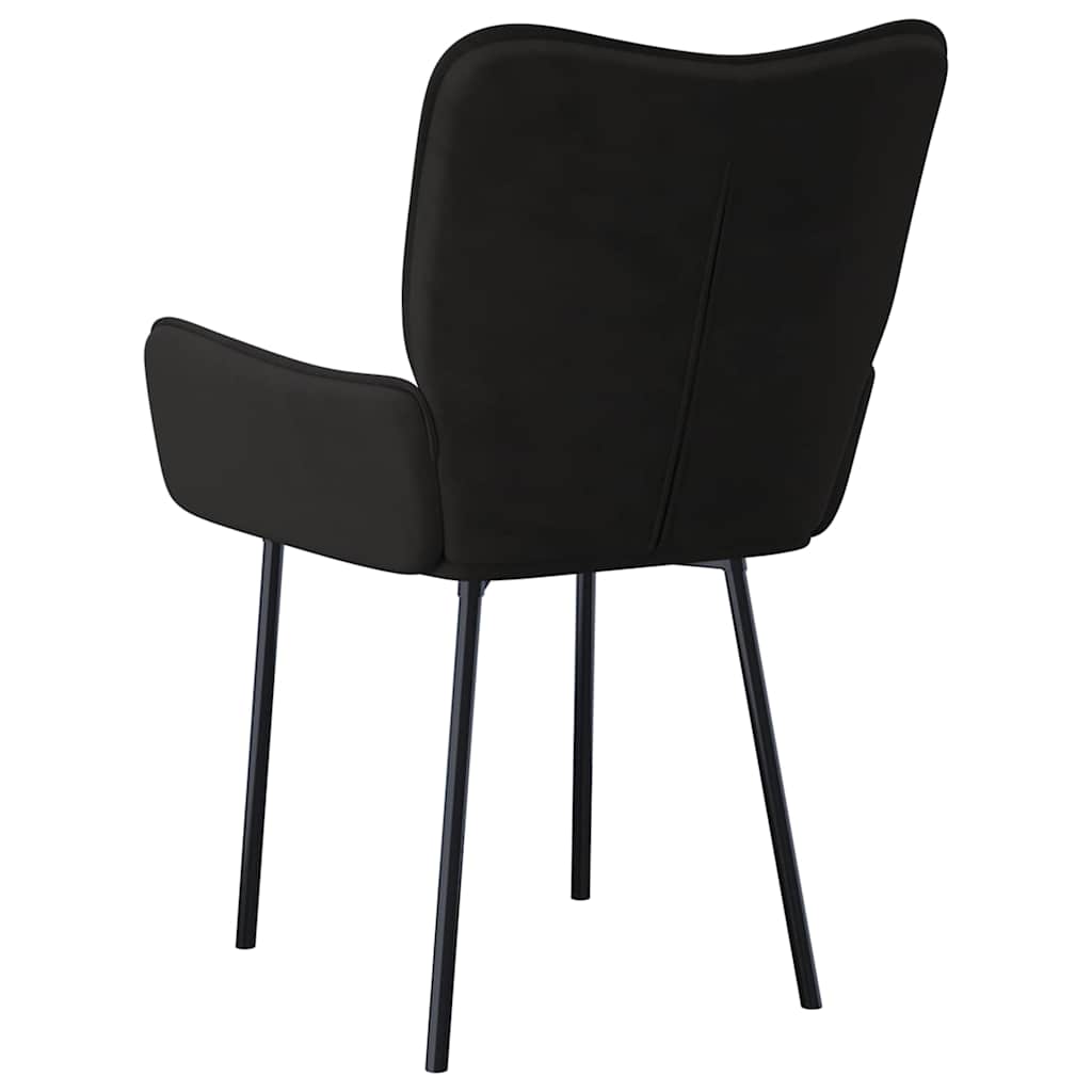 Dining Chairs 2 pcs Black Velvet