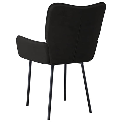 Dining Chairs 2 pcs Black Velvet