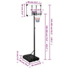 Basketball Stand Transparent 235-305 cm Polycarbonate