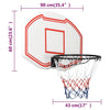 Basketball Backboard White 90x60x2 cm Polyethene